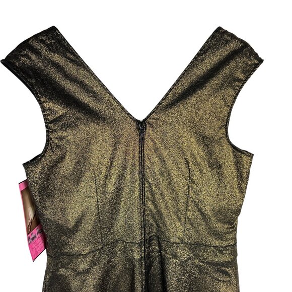 NWT Bettie Page Queen of Pinups Retro Fit and Flare Dress in Burnished Gold 20W - Picture 8 of 11